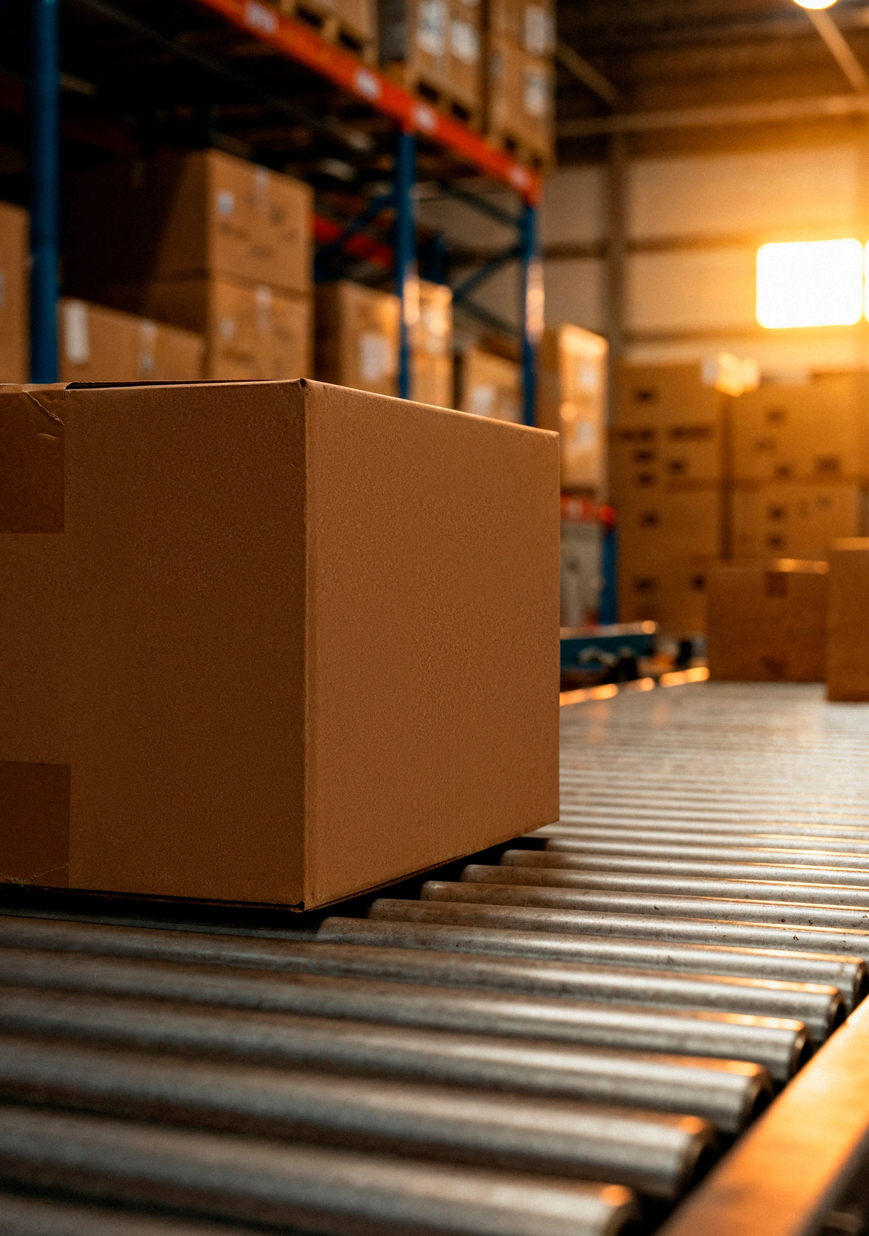 Warehouse conveyor and parcels